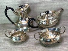 Vintage Silver Plate Tea An Coffee 4 piece Set pelican Complete superb condition