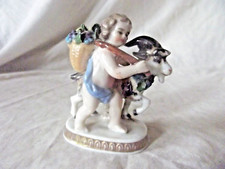 Antique Staffordshire Pearlware Young Boy & his Goat  8cm High