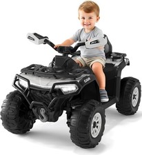 Neu Kids Electric Ride on Quad Bike ATV Quad Bike with Remote Control, White