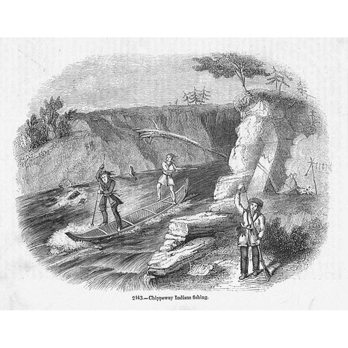 Chippewa indians fishing - chippewa,