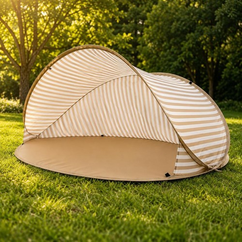 Pop beach tent - up, person