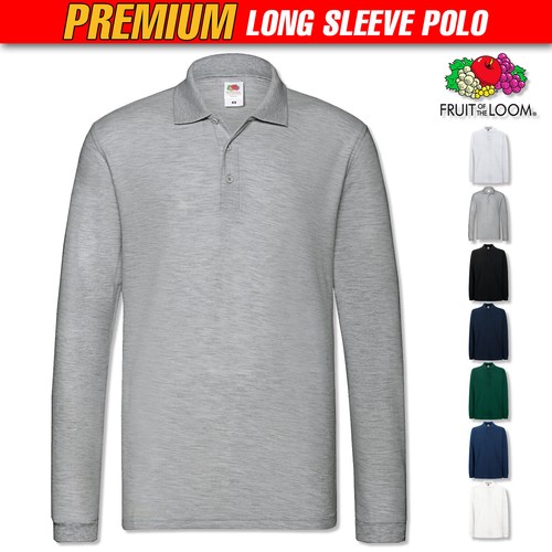Mens premium long sleeve polo - premium,