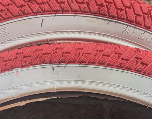 Clearance street bmx tyres - street, red