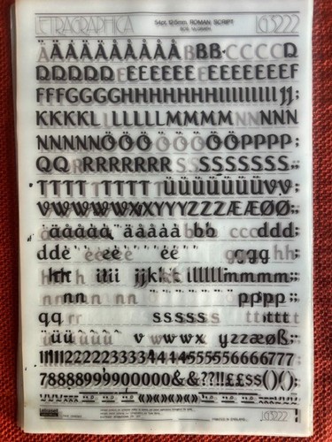 Letraset instant lettering - 8,