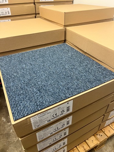 Blue carpet tiles 4sqm - blue,