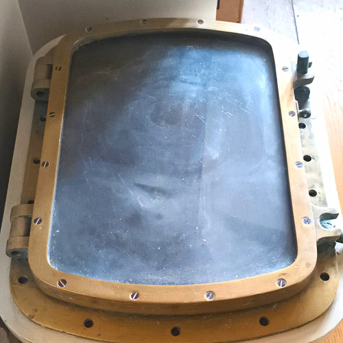 Vintage brass ship - brass, porthole