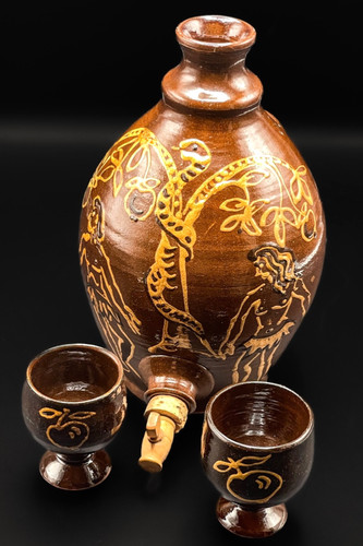 Vintage slipware pottery - vintage,