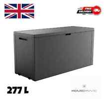 Keter Extra Large Waterproof Garden Storage Box Outdoor Bench Lockable Emily XL