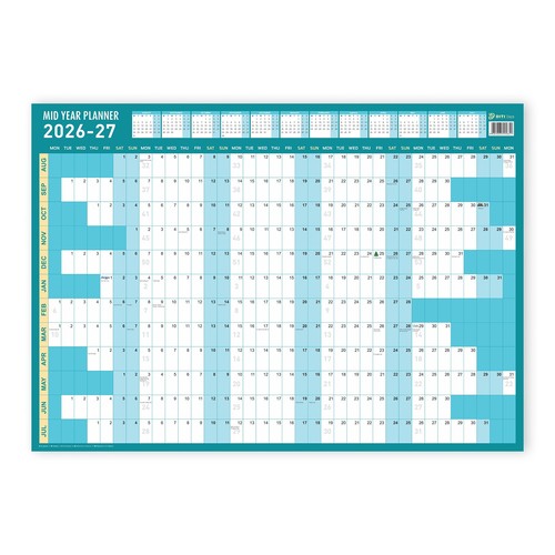 Mid year wall planner - mid,