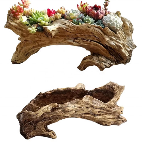 Stump pot large driftwood - large,