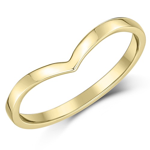 9ct yellow gold wishbone ring - 9ct,
