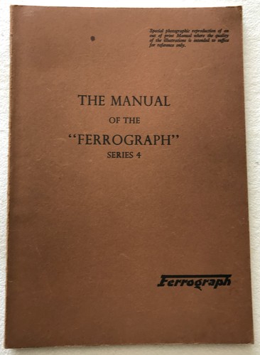 The manual ferrograph - the,