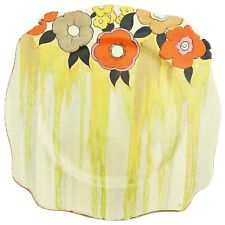 A lovely antique Art Deco Clarice Cliff Bizarre Lydiat Leda pottery Plate c.1930