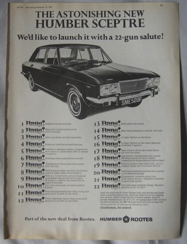 1967 humber sceptre - humber,