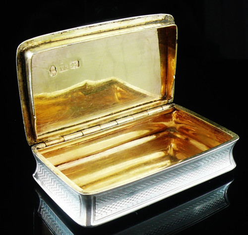 Antique sterling silver snuff - sterling,