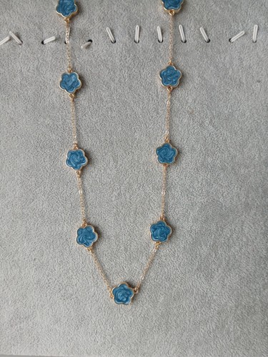 Blue gold flower clover long - blue,