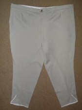 Gorringe Gents 42" Regular Beige Quorn Pleated Hunting Breeches - New