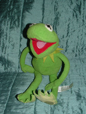 DISNEY STORE THE MUPPETS / MUPPET KERMIT THE FROG 16" PLUSH SOFT TOY (A)