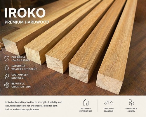 Iroko hardwood timber - hardwood,