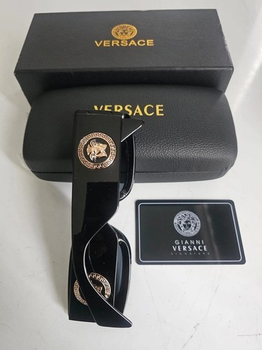 Versace sunglasses black - black, and