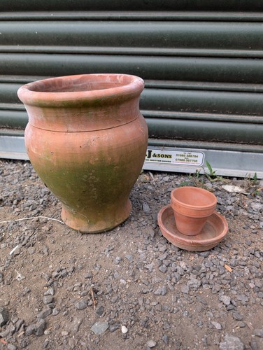 Vintage handmade terracotta - x2,