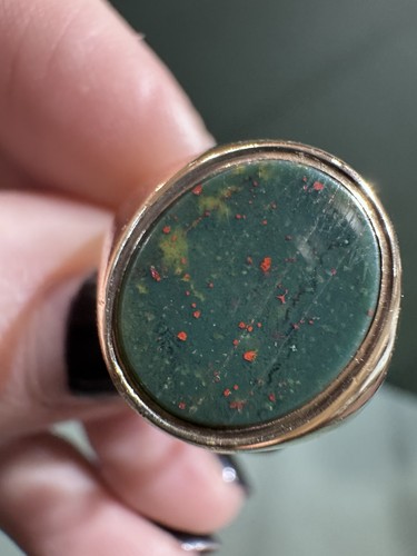 Carat yellow gold bloodstone - carat,