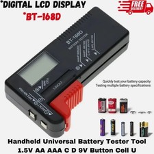 Handheld Universal  Battery Tester Tool 1.5V AA AAA C D 9V Button Cell U