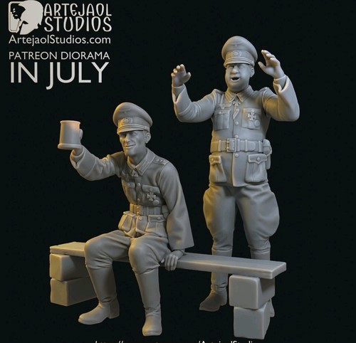 Ww2 german officer diorama - officer,