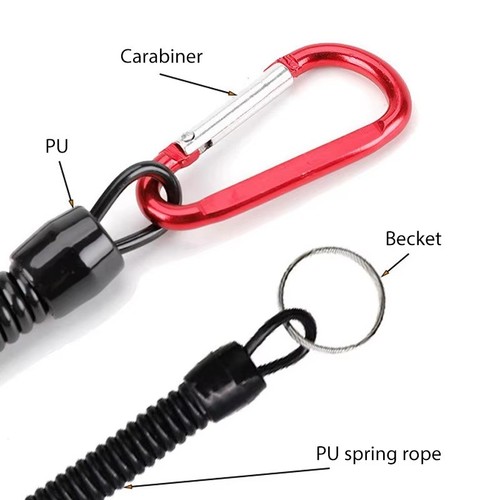 Elastic lanyard spiral spring - elastic,