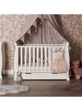 Mini Sleigh Cot Bed White with