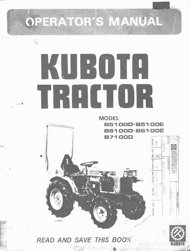 Kubota tractor b5100d e - &,