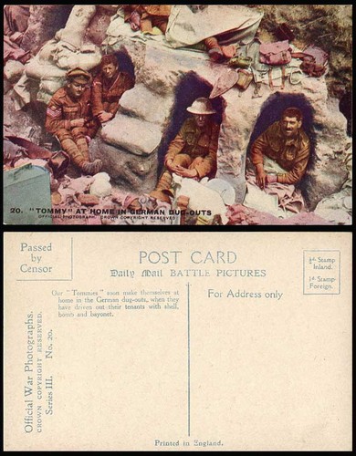 Ww1 passed censor old - passed, postcard