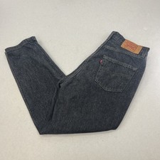 Levi's 901 Jeans Womens W34 L30 Made In USA Mom Jeans Black 90's Vintage