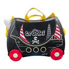Trunki Pedro the Pirate Ship Ride On Hard Suitcase Hand Luggage Black Yellow