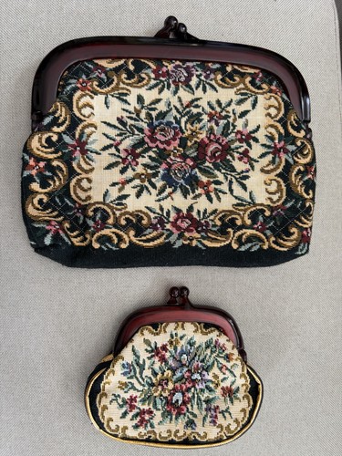 Vintage tapestry clutch bag - vintage,