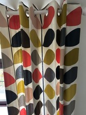 Orla Kiely Multi Stem Pair Lined Eyelet Curtains, W229 x D229cm – Multi used. 