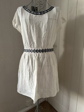 Mango White Cross Back Dress