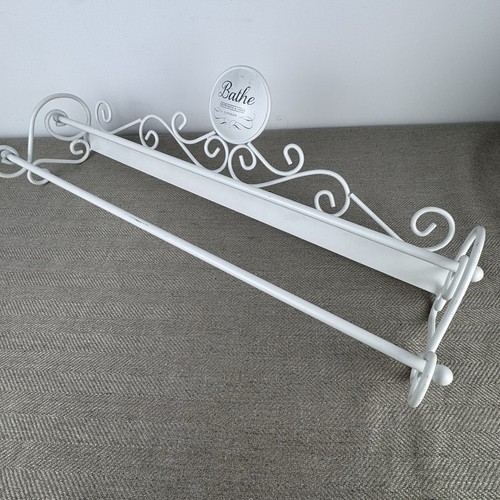 Bathe metal towel rail - towel, white