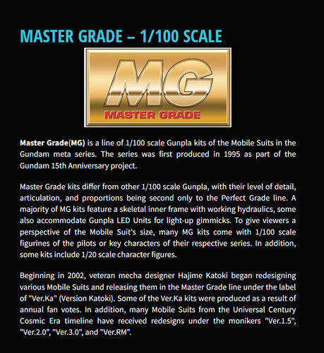 Bandai 100 master - 1/100, grade