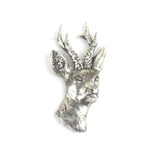 Deer Head Pewter Pin