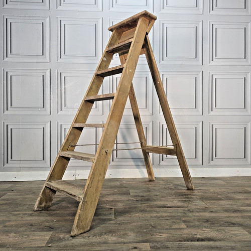 Vintage wooden step ladder - vintage,
