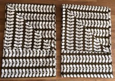 2 Housewife Pillowcases Handmade W/ Orla Kiely Fabric Tiny Stem Cocoa Cotton New