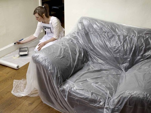 Polythene dust sheet new - dust, roll
