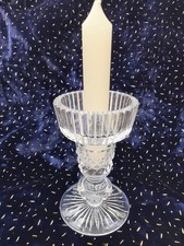 Vintage Waterford Heritage Crystal Heavy Cut Candlestick Candle Holder