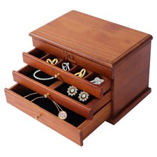Large Capacity Wooden Jewelry