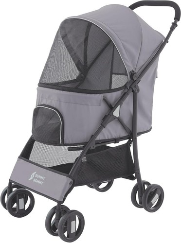 Foldable pet stroller with - pet, 4