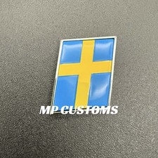 Sweden Flag Rear Chrome Badge