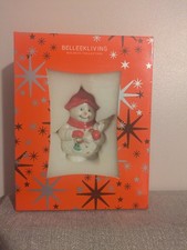 Belleek living holiday collection 7308. Umbrella Snowman.