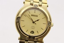 [Near MINT] Vintage GUCCI 9200M 32mm Gold Quartz Unisex Watch Japan
