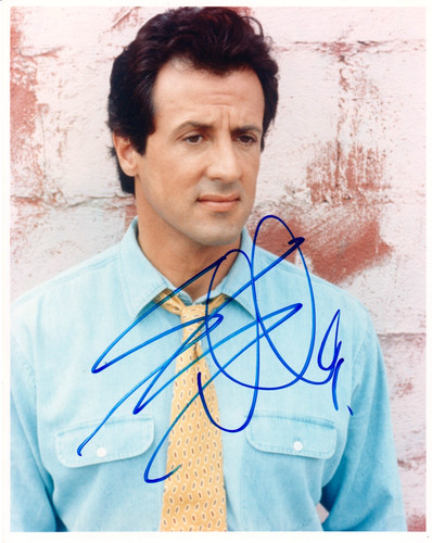 Sylvester stallone signed 8x10 - stallone,